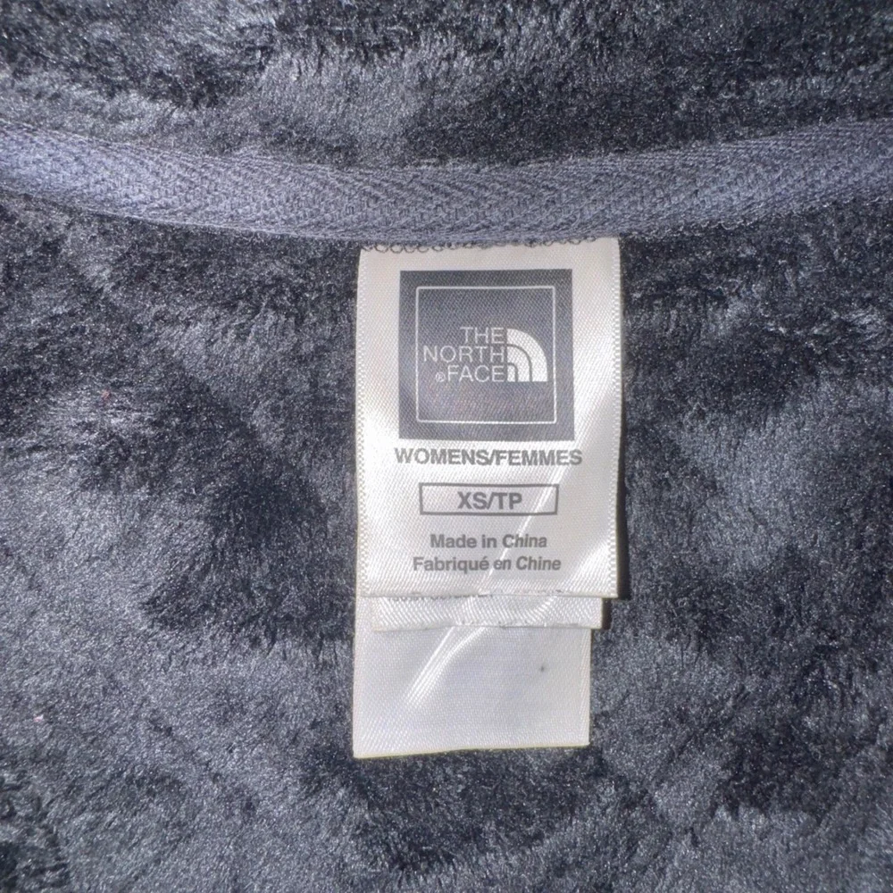 The North Face Womens XS Black Quilted Full Zip Fleece Lined Jacket High Collar